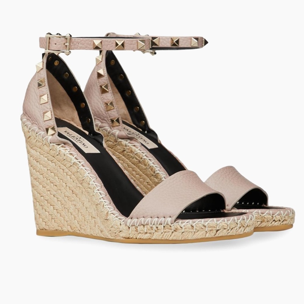 Valentino poudre Rockstud espadrille - Picture 4 of 14